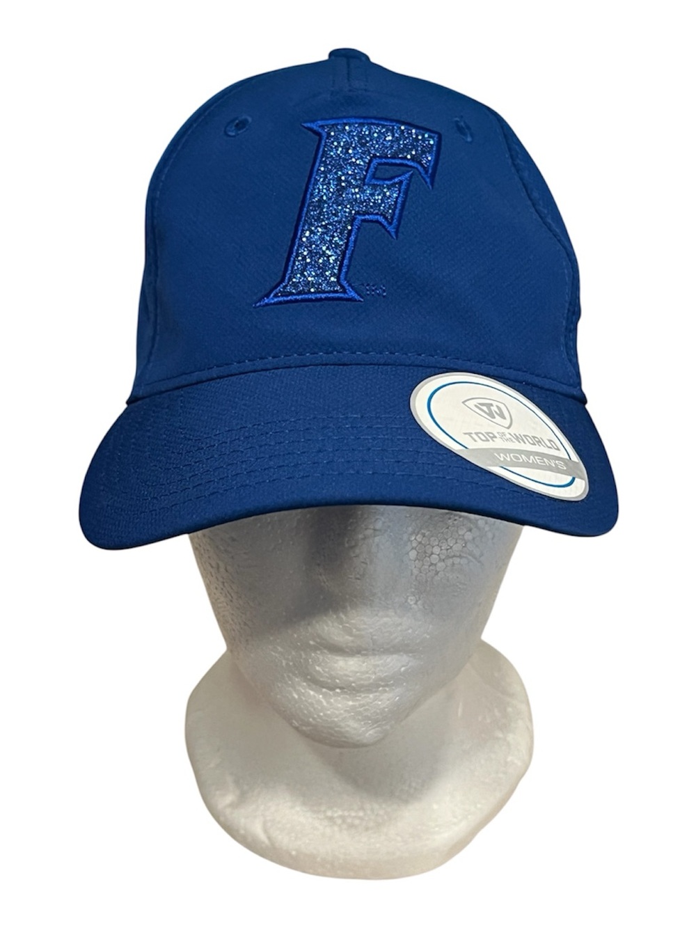 Florida Gators Women's Blue Glitter 'F' Baseball Cap - Top of the World Brand